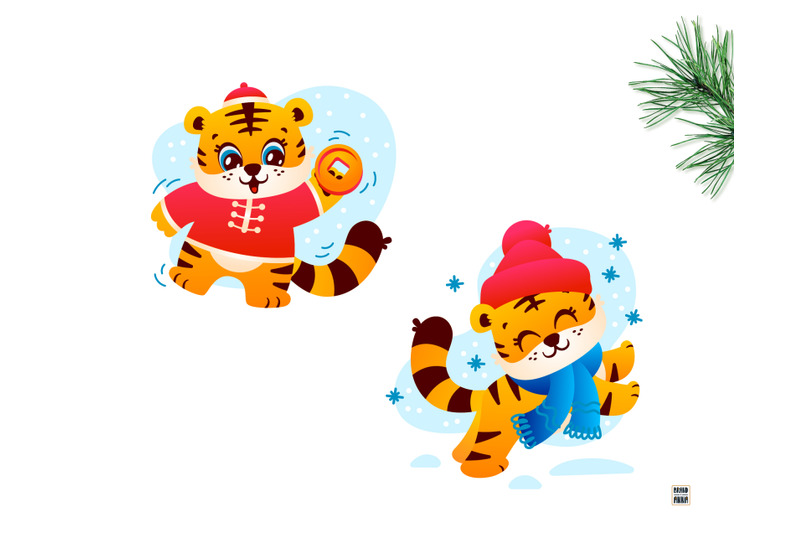 happy-new-year-tiger-symbol-set