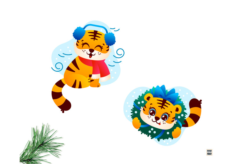 happy-new-year-tiger-symbol-set