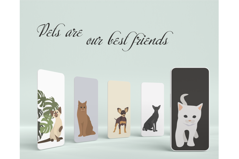 dogs-and-cats-favorite-pets-vector-animals-kittens-and-puppies