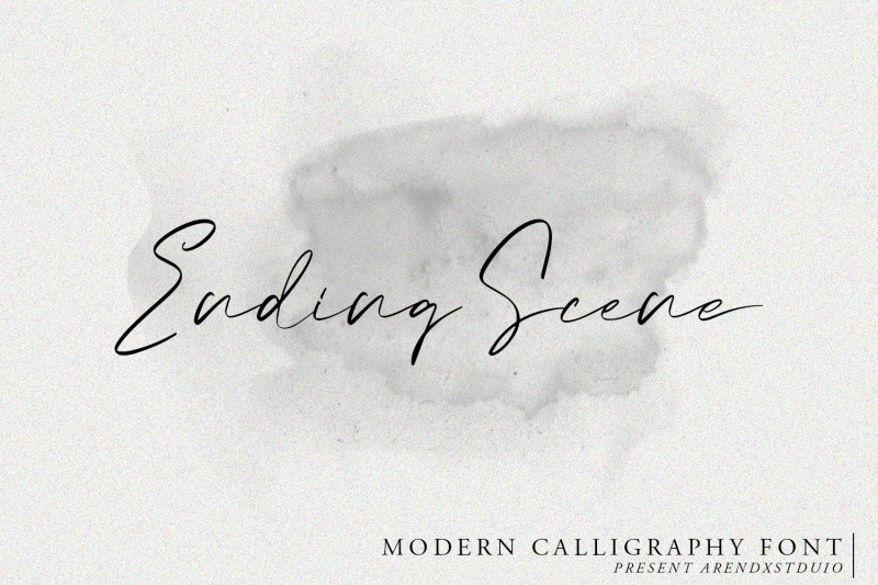 ending-scene-calligraphy-font