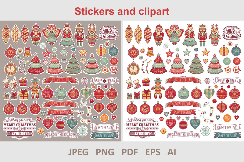 christmas-stickers-and-clipart-bundle