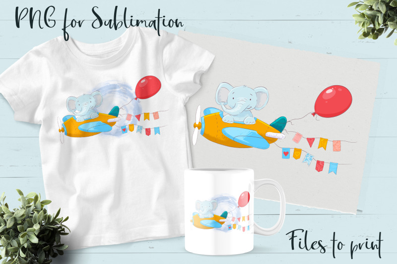 cute-elephant-sublimation-design-for-printing