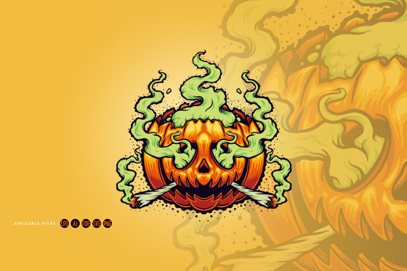 halloween-weed-smoke-cartoon-illustrations