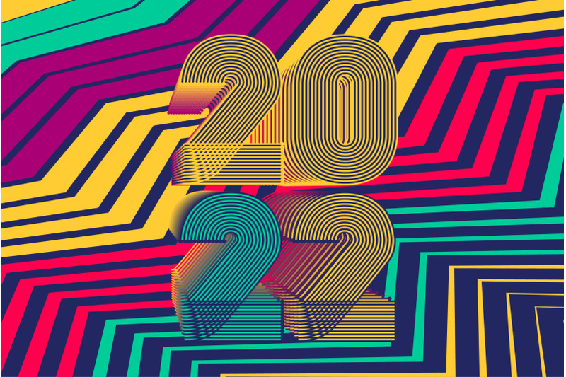 2022-happy-new-year-colorful-neon-zig-zag-geometric-background-3d-di
