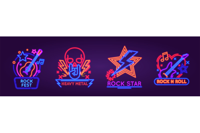 glowing-neon-signboards-for-rock-festival-band-or-club-logo-light-si