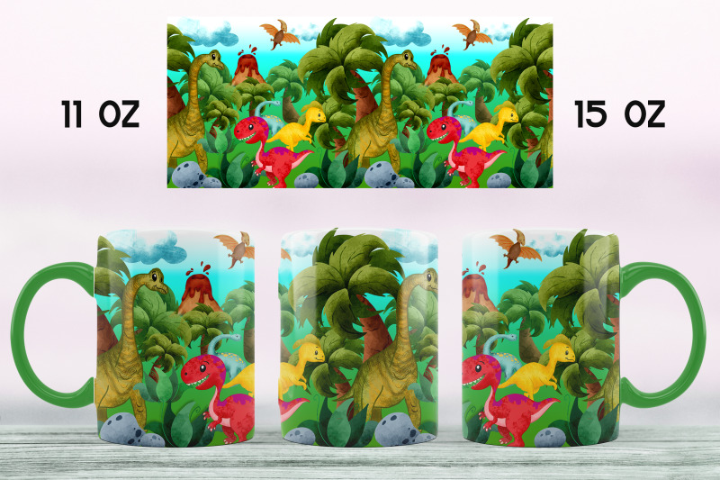 dinosaur-mug-sublimation-png-dino-mug-wrap-for-kids-design