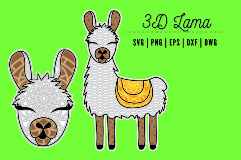 3d-lama-svg-bundle