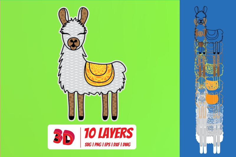 3d-lama-svg-bundle