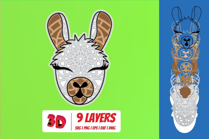 3d-lama-svg-bundle