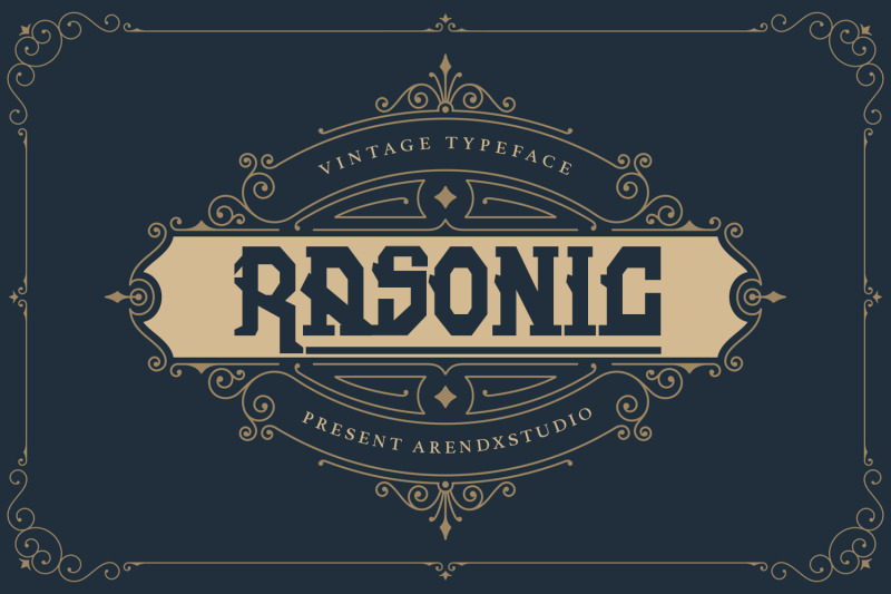 rasonic-vintage-typeface