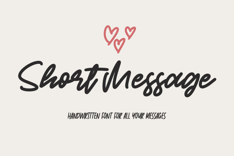 short-message-handwritten-font