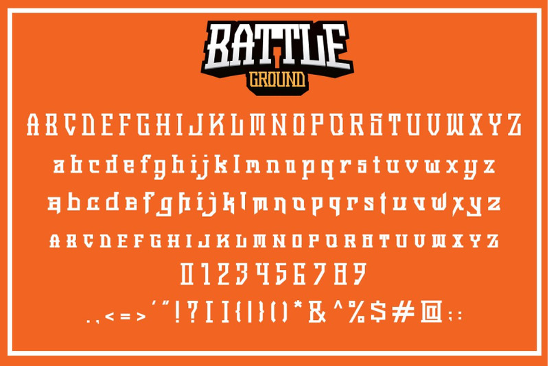 battleground-display-sport-font