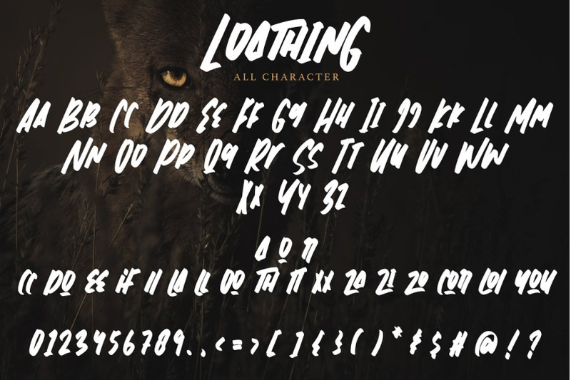 loathing-brush-font