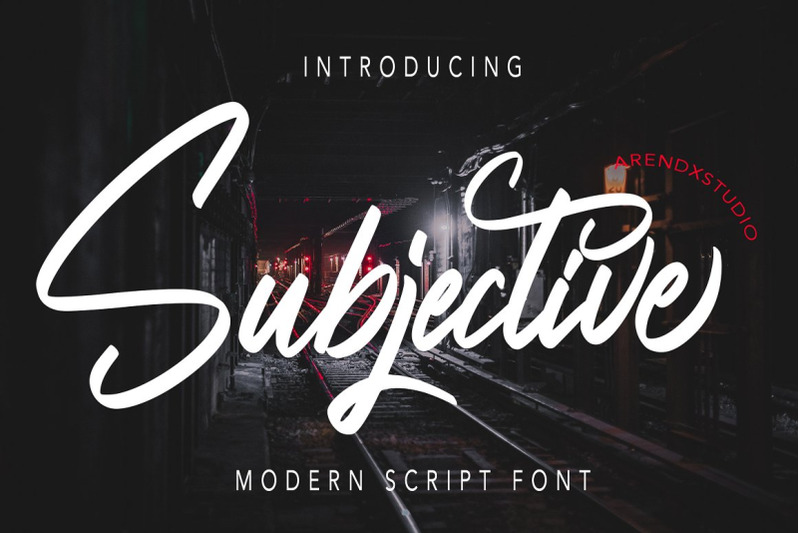 subjective-modern-script-font