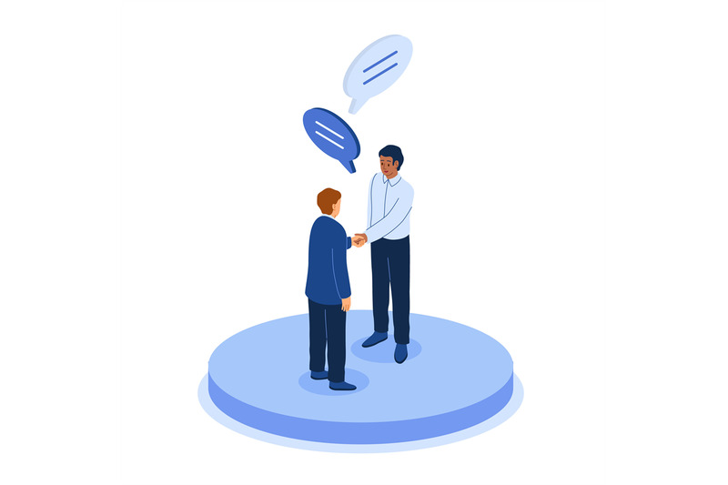 isometric-office-business-people-men-shaking-hands-and-talking-corp