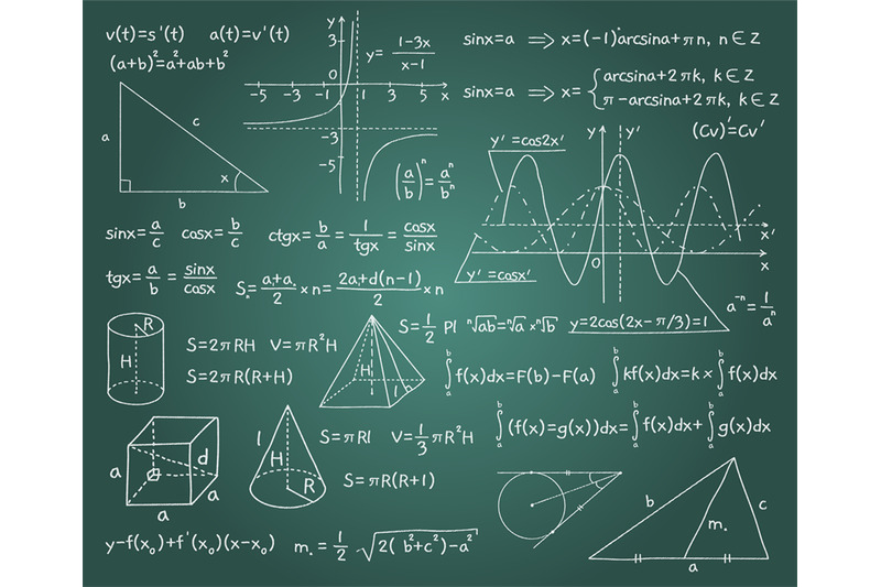 math-formulas-chalk-board-background-with-algebraic-and-geometric-gra