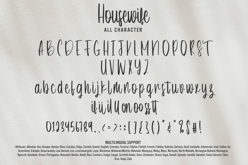 housewife-handwritten-font