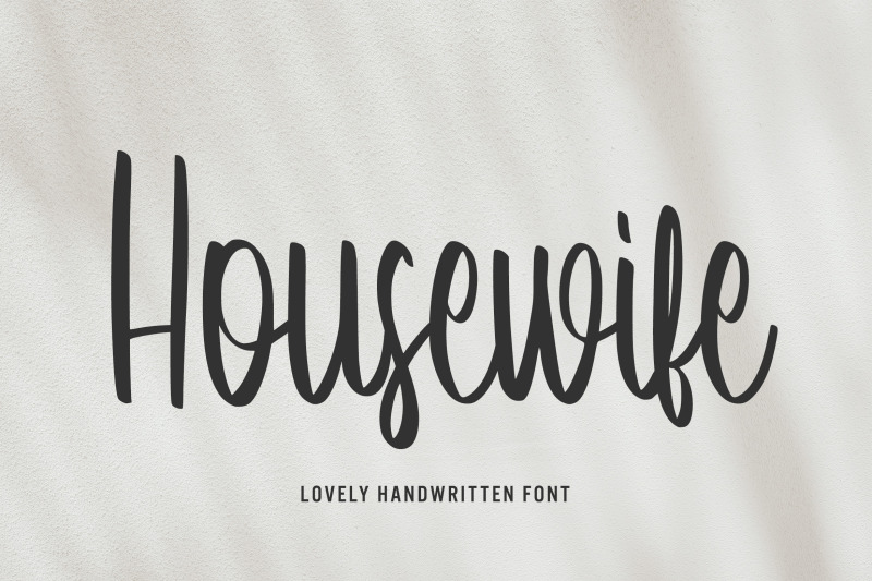 housewife-handwritten-font