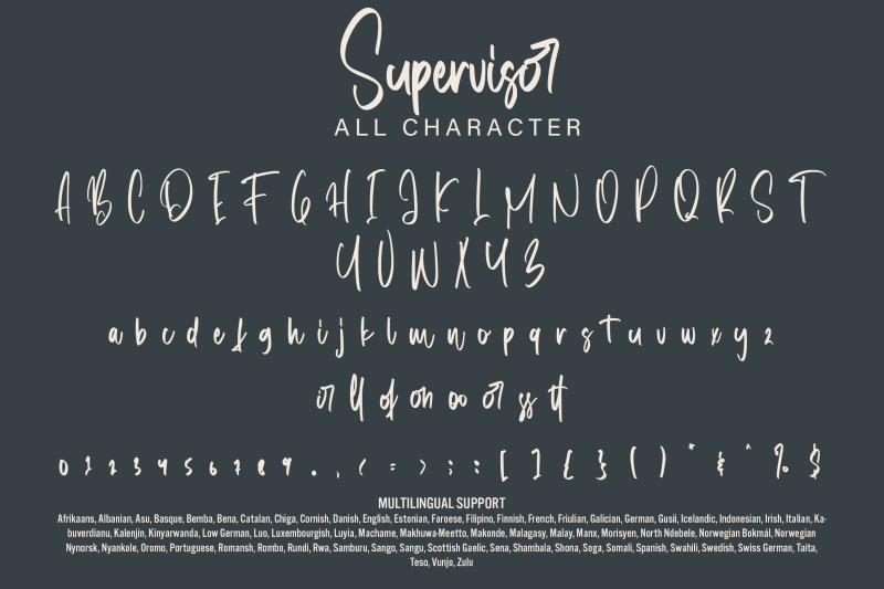 supervisor-handwritten-font