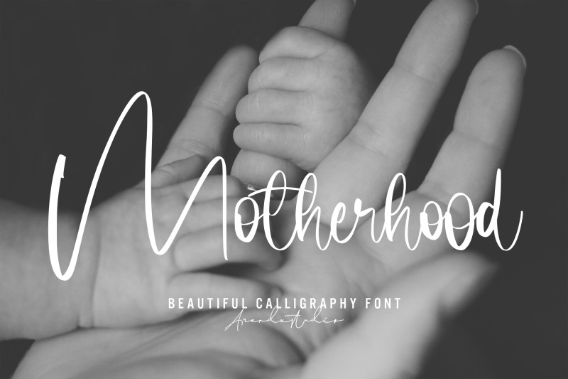 motherhood-calligraphy-font