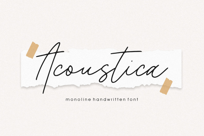 acoustica-monoline-handwritten-font