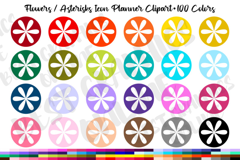 100-asterisk-flowers-planner-sticker-asterisks-clipart-icon