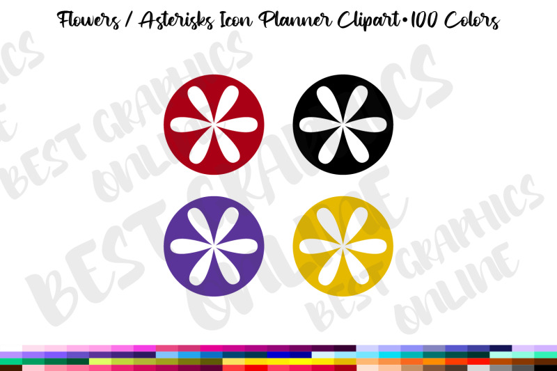 100-asterisk-flowers-planner-sticker-asterisks-clipart-icon