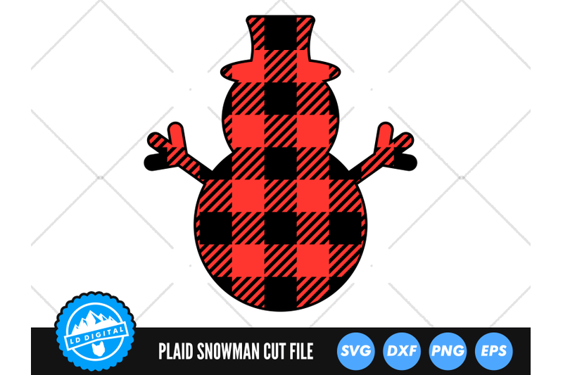 buffalo-plaid-snowman-svg-merry-christmas-cut-file