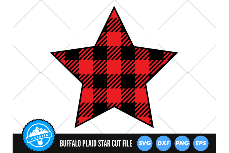 buffalo-plaid-star-svg-merry-christmas-cut-file