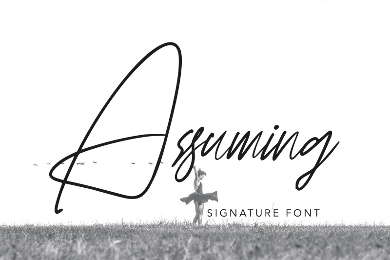 assuming-signature-font