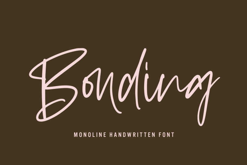 bonding-monoline-handwritten-font