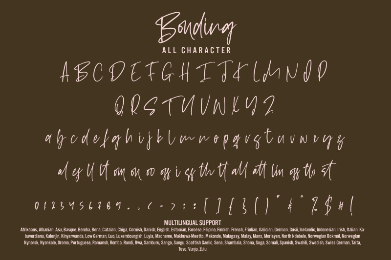 bonding-monoline-handwritten-font