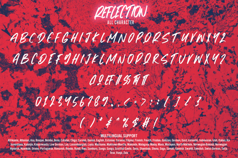 reflection-handbrushed-font