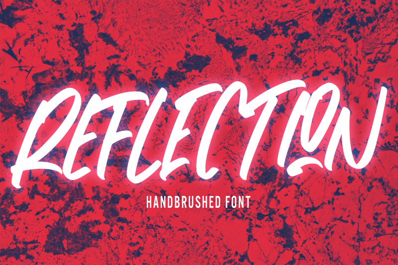 reflection-handbrushed-font