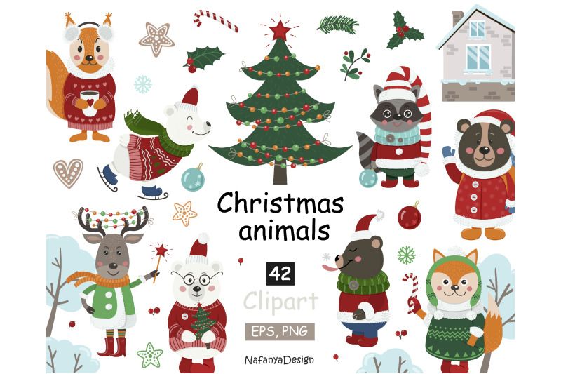 christmas-animals-clipart