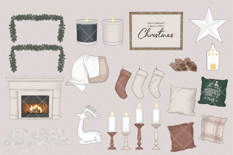 cosy-winter-clipart-christmas-planner-clipart