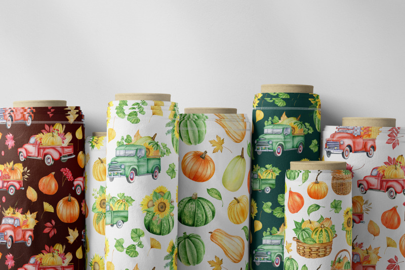 watercolor-pumpkins-digital-paper-pack-autumn-flowers-vegetables