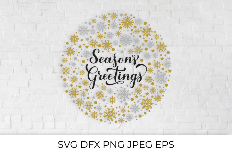 seasons-greetings-calligraphy-hand-lettering-with-gold-and-silver-snow