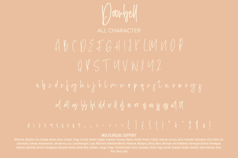 doorbell-monoline-script-font