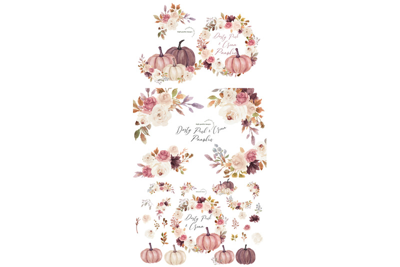 dusty-pink-and-white-cream-pumpkin-clipart