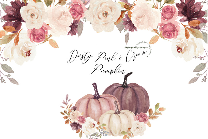 dusty-pink-and-white-cream-pumpkin-clipart