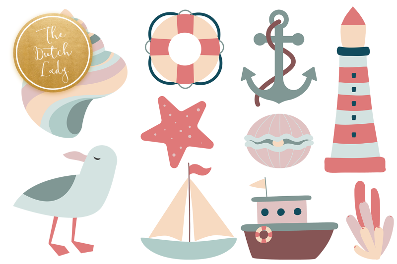 cute-nautical-clipart-set