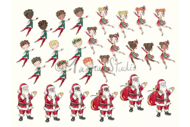 santa-claus-christmas-elves-clipart