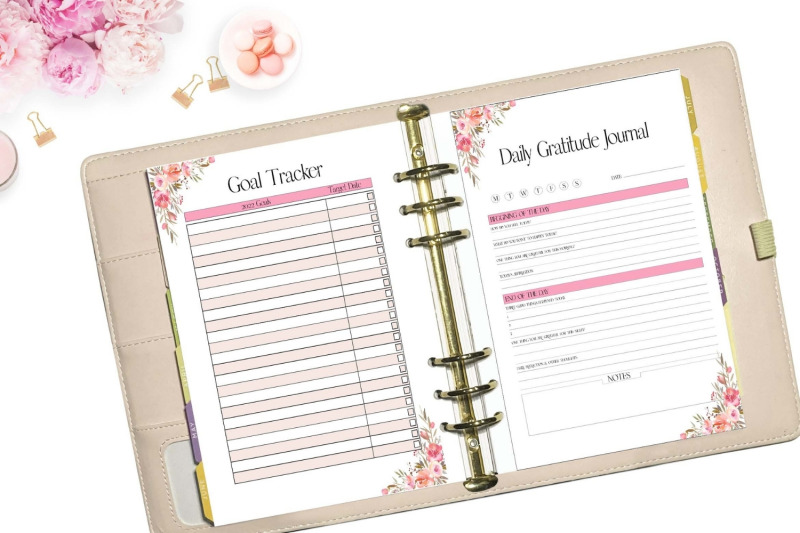 bundle-of-floral-planner-daily-weekly