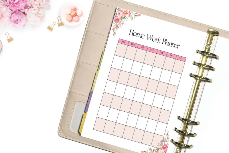 bundle-of-floral-planner-daily-weekly