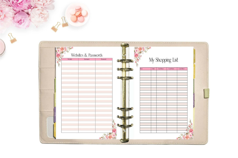 bundle-of-floral-planner-daily-weekly