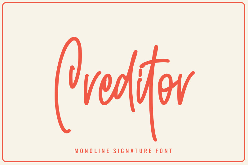creditor-monoline-signature-font