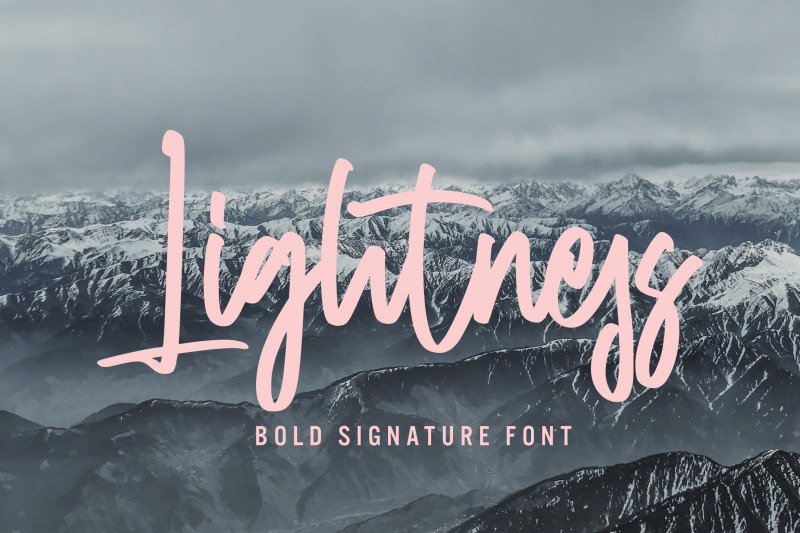 lightness-bold-signature-font