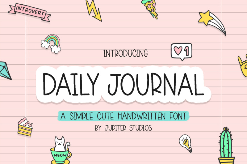 daily-journal-font-neat-fonts-handwriting-fonts-planner-fonts