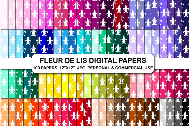 fleur-de-lis-digital-papers-floral-pattern-background